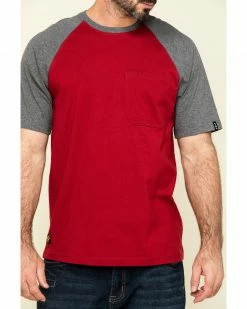 Hawx Men's Red Midland Short Sleeve Baseball Work T-Shirt  -Hawx Shop 2000306740 600 P4