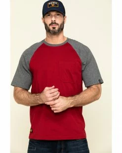 Hawx Men's Red Midland Short Sleeve Baseball Work T-Shirt - Big 15 Hawx Men's Red Midland Short Sleeve Baseball Work T-Shirt - Big -Hawx Shop 2000306741 600 P1 1