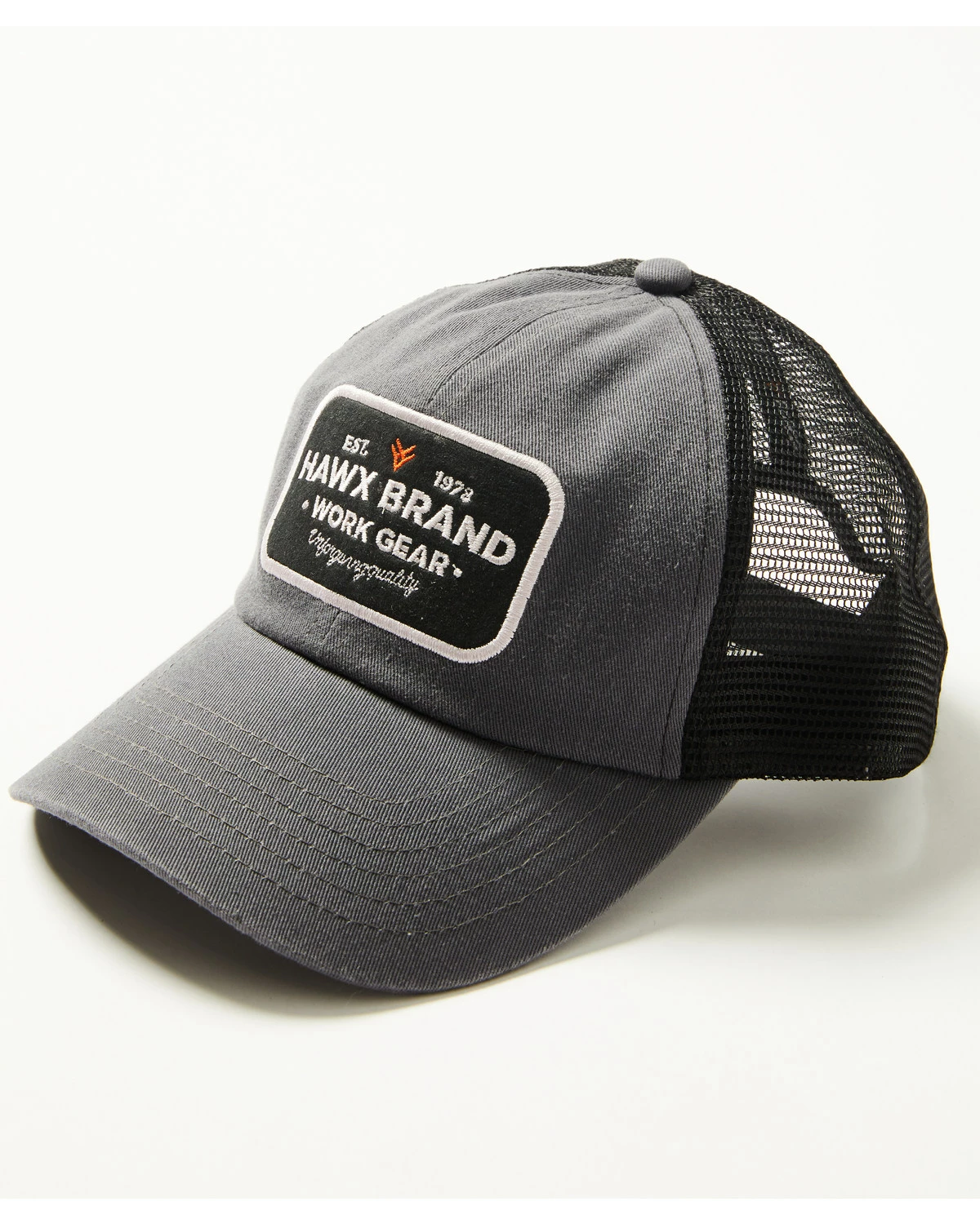 Hawx Men's Work Gear Patch Mesh-Back Ball Cap Grey 6 Hawx Men's Work Gear Patch Mesh-Back Ball Cap Grey - Image 4