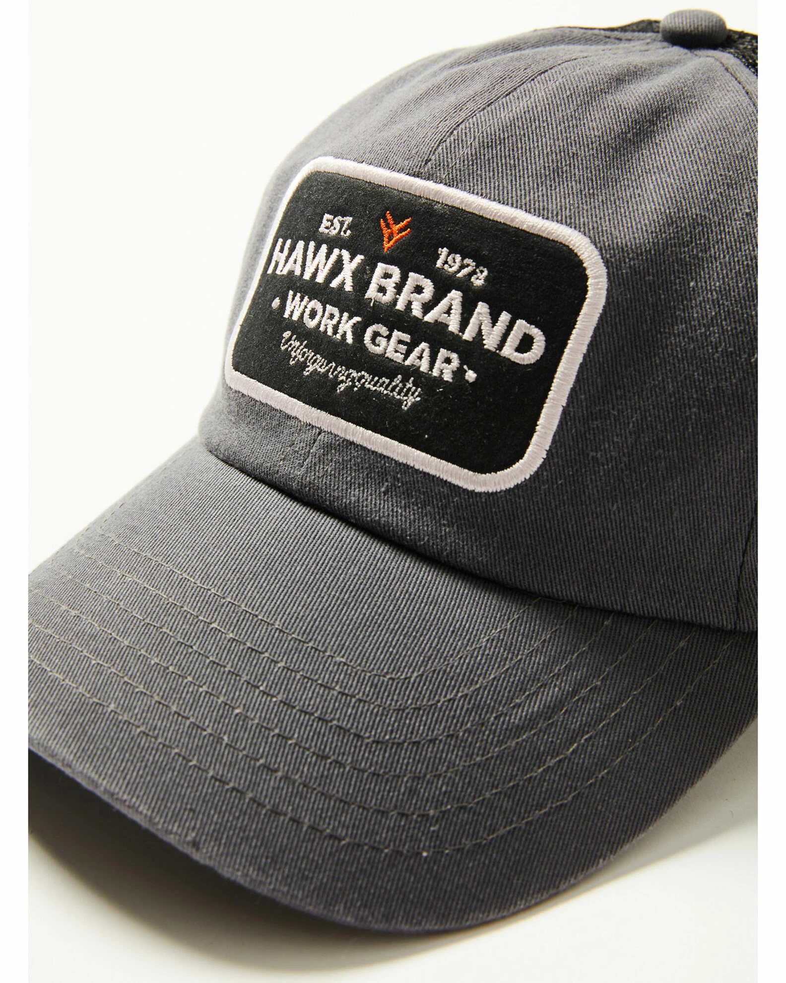 Hawx Men's Work Gear Patch Mesh-Back Ball Cap Grey 4 Hawx Men's Work Gear Patch Mesh-Back Ball Cap Grey - Image 2