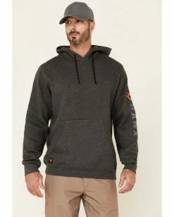 Hawx Men's Dark Grey Primo Logo Fleece-Lined Work Hooded Work Sweatshirt 12 Hawx Men's Dark Grey Primo Logo Fleece-Lined Work Hooded Work Sweatshirt -Hawx Shop 2000325295 021 P1 1