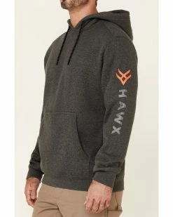 Hawx Men's Dark Grey Primo Logo Fleece-Lined Work Hooded Work Sweatshirt 10 Hawx Men's Dark Grey Primo Logo Fleece-Lined Work Hooded Work Sweatshirt -Hawx Shop 2000325295 021 P3