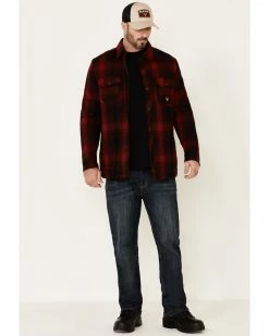 Hawx Men's Red Timberline Sherpa-Lined Flannel Work Shirt JacketÂ