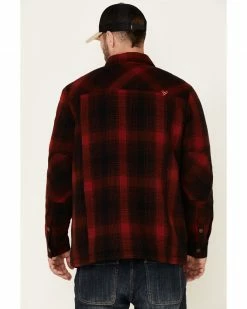 Hawx Men's Red Timberline Sherpa-Lined Flannel Work Shirt Jacket  -Hawx Shop 2000325299 600 P4