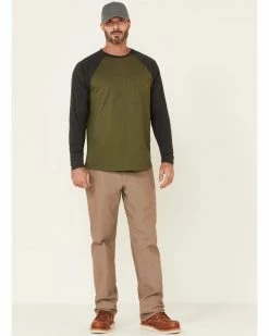 Hawx Men's Moss Green Original Baseball Crew Long Sleeve Work T-Shirt  -Hawx Shop 2000325313 370 P2