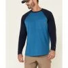 Hawx Men's Original Baseball Crew Long Sleeve Work T-Shirt  Blue -Hawx Shop 2000325314 400 P1