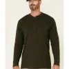 Hawx Men's Dark Green Thermal Henley Long Sleeve Work Shirt -Hawx Shop 2000325319 301 P1