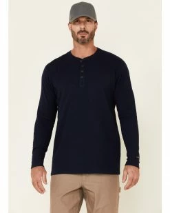 Hawx Men's Navy Thermal Henley Long Sleeve Work Shirt -Hawx Shop 2000325320 410 P1 1