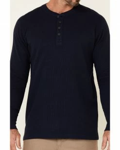Hawx Men's Navy Thermal Henley Long Sleeve Work Shirt -Hawx Shop 2000325320 410 P3