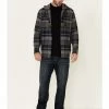 Hawx Men's Dark Grey Townsend Plaid Hooded Long Sleeve Flannel Work Shirt 2 Hawx Men's Dark Grey Townsend Plaid Hooded Long Sleeve Flannel Work Shirt -Hawx Shop 2000325323 021 P1