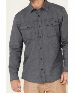 Hawx Men's Greyline Solid Stretch Herringbone Long Sleeve Work Shirt  Navy -Hawx Shop 2000325327 410 P3