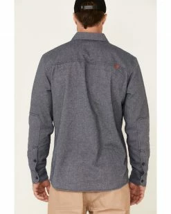 Hawx Men's Greyline Solid Stretch Herringbone Long Sleeve Work Shirt  Navy -Hawx Shop 2000325327 410 P4