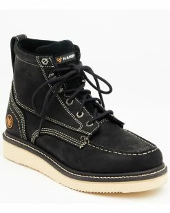 Hawx Men's Black Lace-Up Work Boots - Soft Toe