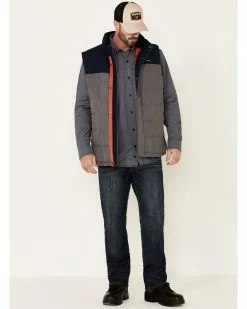 Hawx Men's Grey Colorblock Whistler Insulated Work Vest