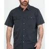 Hawx Men's Charcoal Solid Yarn Dye Two Pocket Short Sleeve Work Shirt - Big -Hawx Shop 2000335827 022 P1