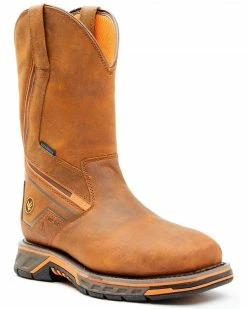 Hawx Men's Radian Waterproof Western Work Boots - Composite Toe Brown