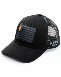 Hawx Men's Black Flag Patch Mesh-Back Ball CapĀ