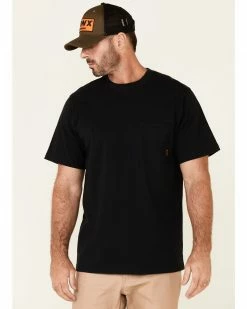 Hawx Men's Solid Black Forge Short Sleeve Work Pocket T-Shirt