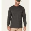 Hawx Men's Solid Charcoal Forge Long Sleeve Work Pocket T-Shirt - Tall  -Hawx Shop 2000342655 022 P1