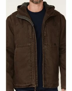 Hawx Men's Brown Castile Weathered Duck Hooded Zip-Front Insulated Work Jacket 9 Hawx Men's Brown Castile Weathered Duck Hooded Zip-Front Insulated Work Jacket -Hawx Shop 2000342831 200 P3
