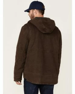 Hawx Men's Brown Castile Weathered Duck Hooded Zip-Front Insulated Work Jacket 10 Hawx Men's Brown Castile Weathered Duck Hooded Zip-Front Insulated Work Jacket -Hawx Shop 2000342831 200 P4