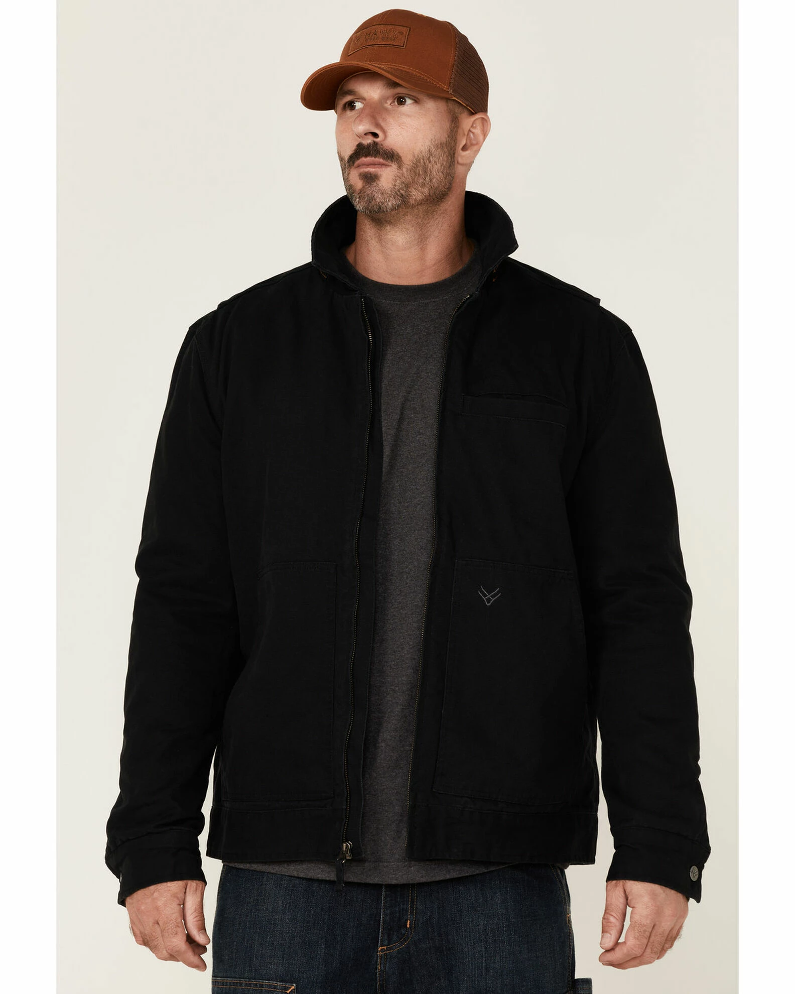 Hawx Men's Black Crawford Weathered Insulated Zip-Front Work Jacket 4 Hawx Men's Black Crawford Weathered Insulated Zip-Front Work Jacket - Image 2