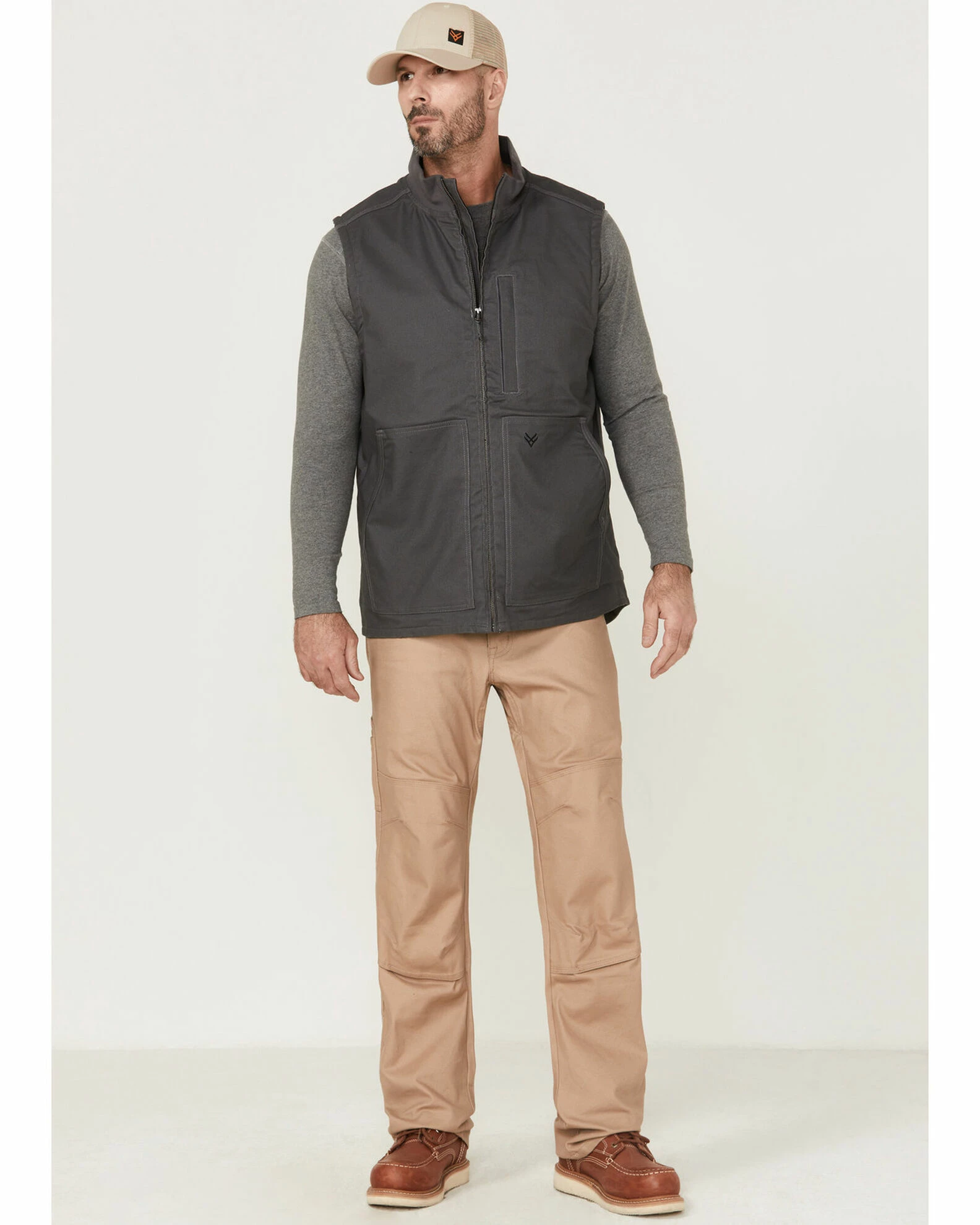 Hawx Men's Charcoal Pro Zip-Front Insulated Work Vest 4 Hawx Men's Charcoal Pro Zip-Front Insulated Work Vest - Image 2