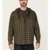 Hawx Men's Olive Plaid Robertson Button-Down Hooded Work Flannel Shirt 2 Hawx Men's Olive Plaid Robertson Button-Down Hooded Work Flannel Shirt -Hawx Shop 2000342919 341 P1