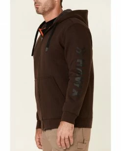 Hawx Men's Brown Martin Insulated Zip-Front Hooded Work Jacket  -Hawx Shop 2000342928 200 P3