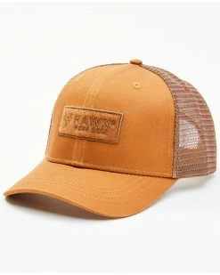 Hawx Men's Pecan Hook & Loop Logo Patch Mesh-Back Ball Cap 
