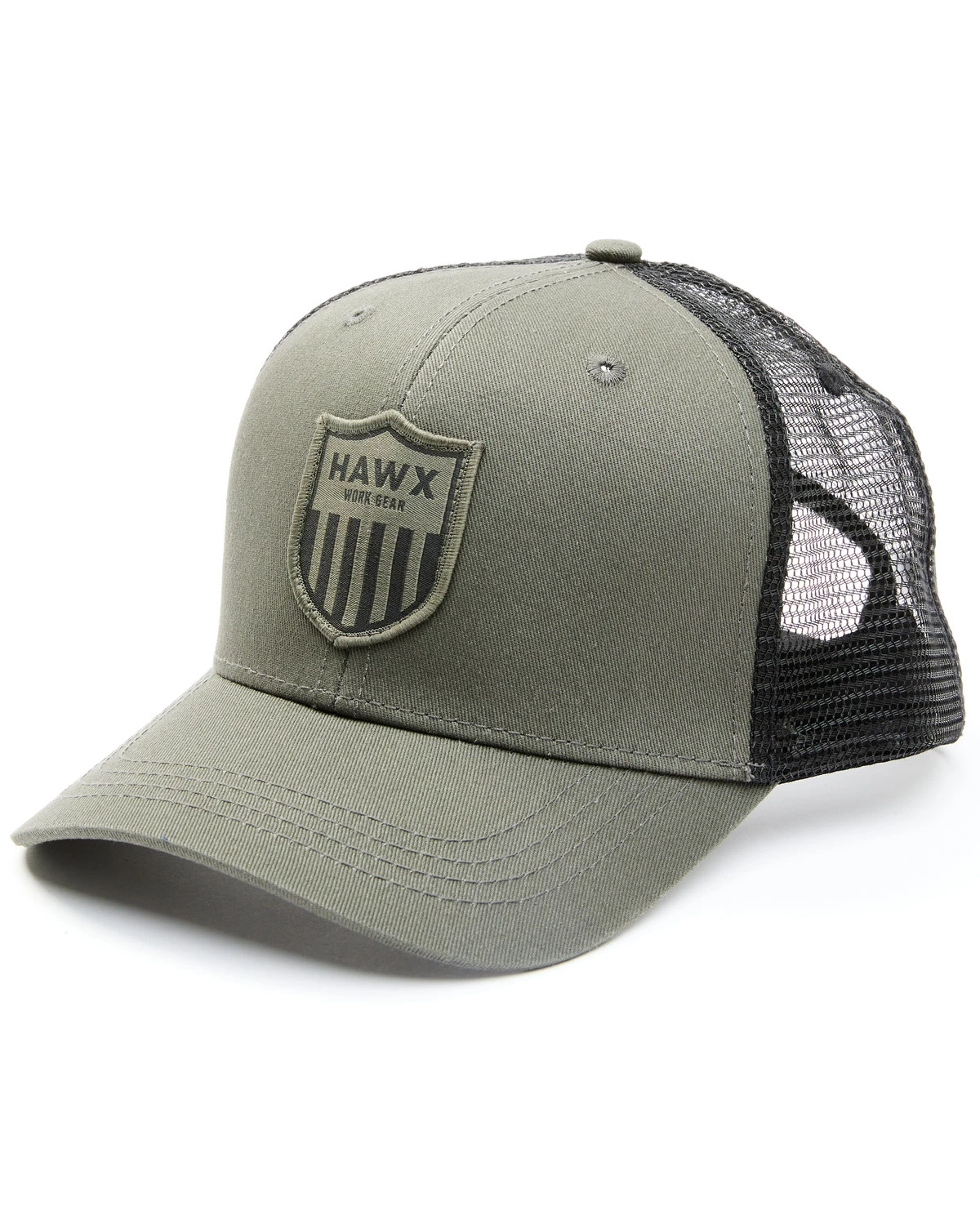 Hawx Men's Olive Shield Logo Patch Mesh-Back Ball Cap 6 Hawx Men's Olive Shield Logo Patch Mesh-Back Ball Cap - Image 4