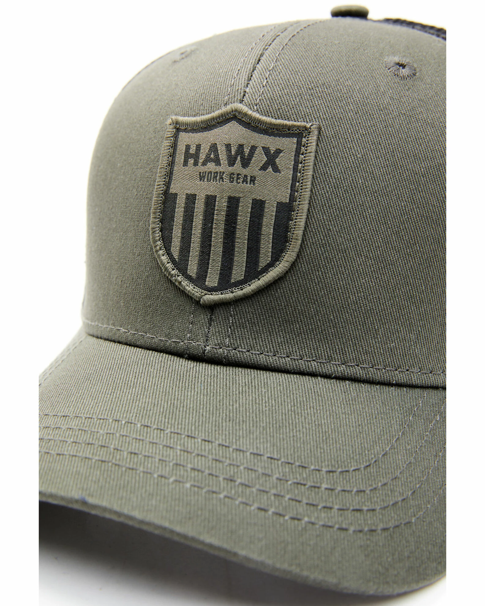 Hawx Men's Olive Shield Logo Patch Mesh-Back Ball Cap 4 Hawx Men's Olive Shield Logo Patch Mesh-Back Ball Cap - Image 2