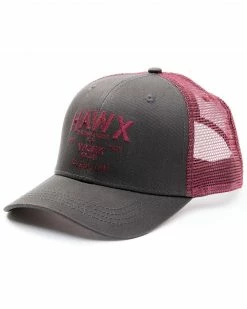 Hawx Men's Heather Black Logo Graphic Mesh-Back Ball CapĀ