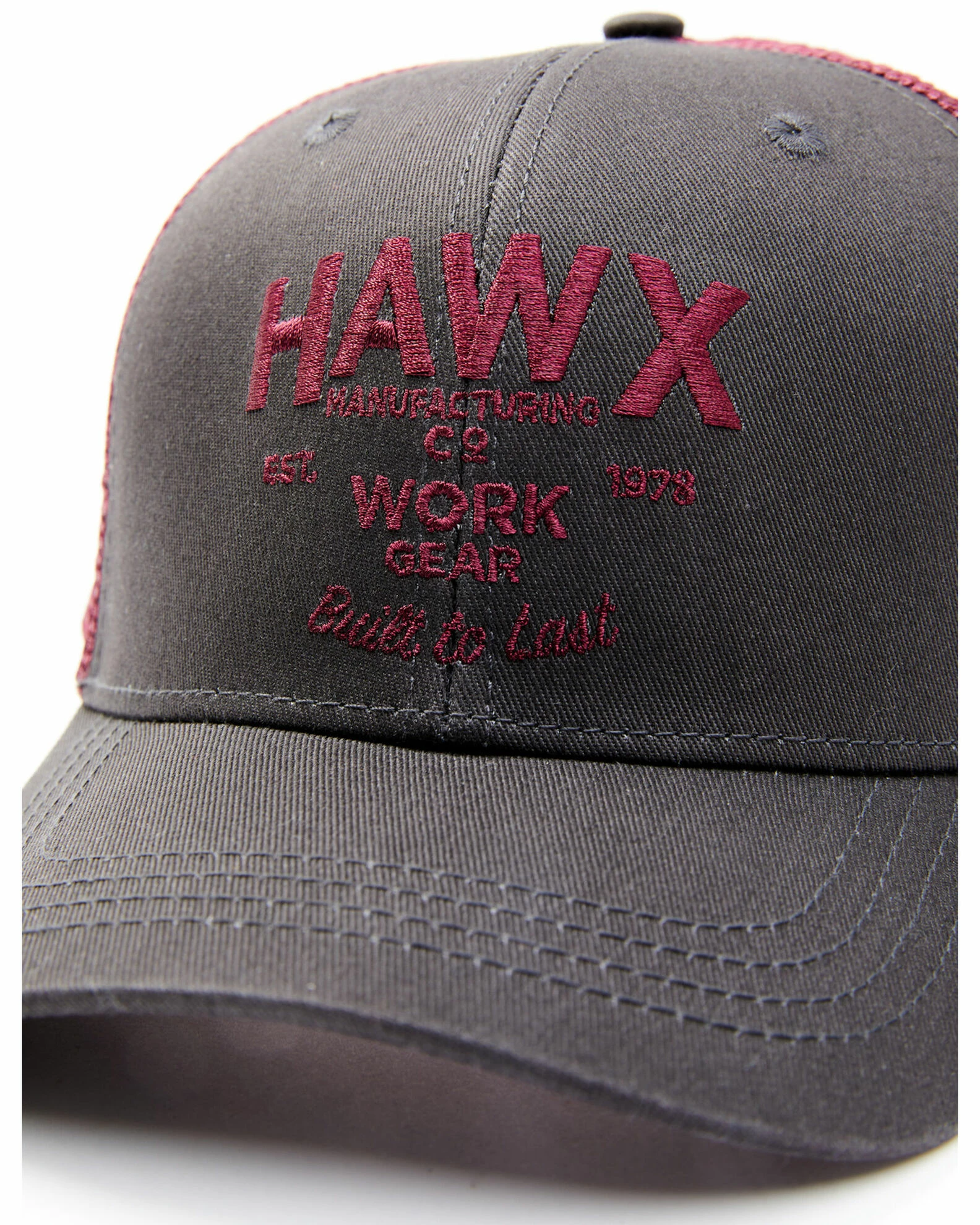 Hawx Men's Heather Black Logo Graphic Mesh-Back Ball Cap 4 Hawx Men's Heather Black Logo Graphic Mesh-Back Ball Cap - Image 2