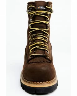 Hawx Men's Chocolate Brown CT Lineman Lace-Up Waterproof Work Boot  -Hawx Shop 2000343983 200 P4