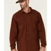 Hawx Men's Solid Mahogany Twill Snap Long Sleeve Work Shirt - Big 1 Hawx Men's Solid Mahogany Twill Snap Long Sleeve Work Shirt - Big -Hawx Shop 2000345072 204 P1