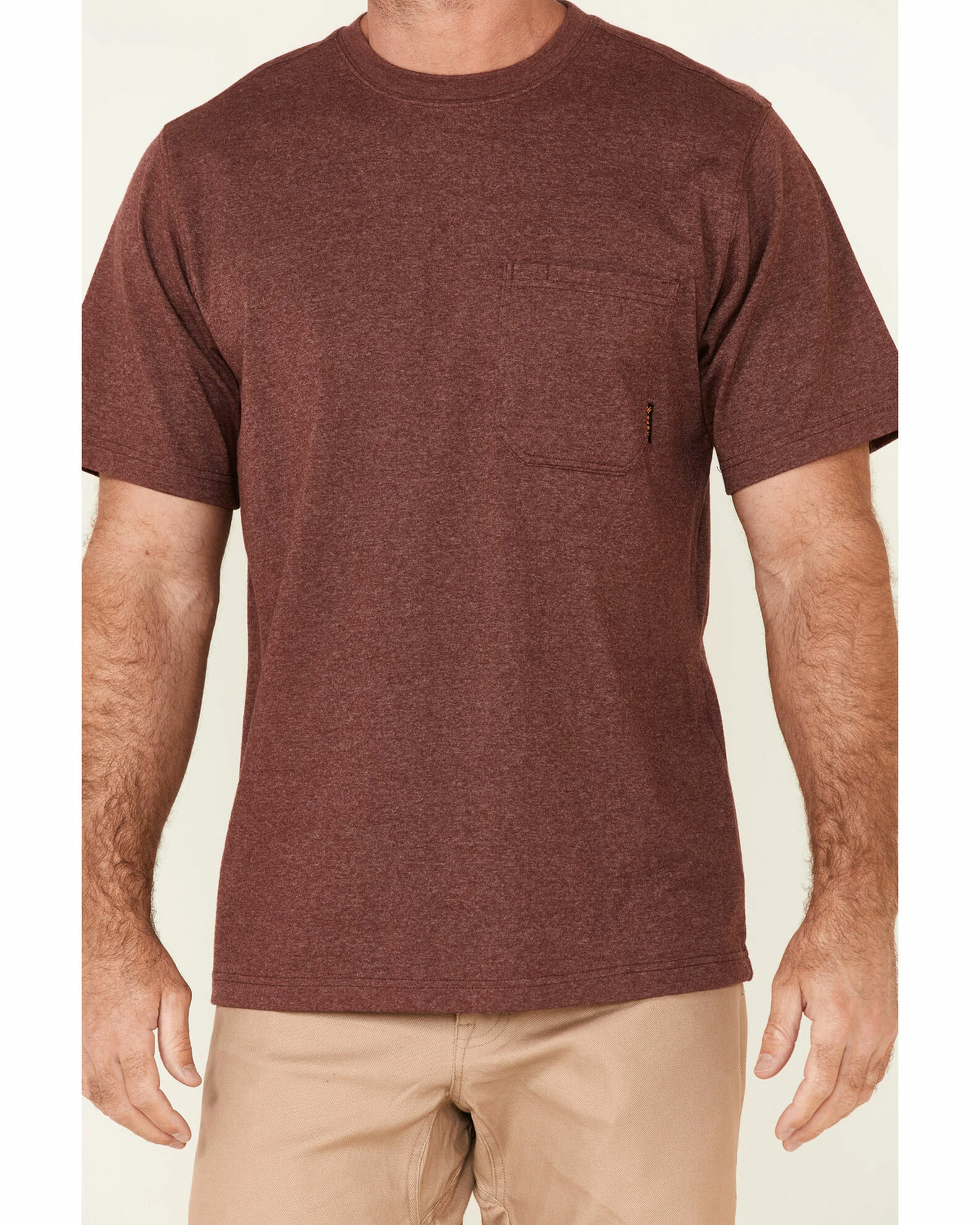 Hawx Men's Solid Burgundy Forge Short Sleeve Work Pocket T-Shirt 5 Hawx Men's Solid Burgundy Forge Short Sleeve Work Pocket T-Shirt - Image 3