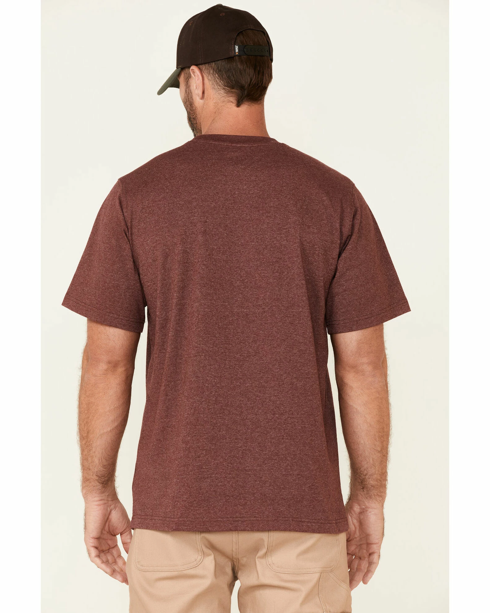 Hawx Men's Solid Burgundy Forge Short Sleeve Work Pocket T-Shirt 6 Hawx Men's Solid Burgundy Forge Short Sleeve Work Pocket T-Shirt - Image 4