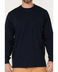 Hawx Men's Solid Navy Forge Long Sleeve Work Pocket T-Shirt 9 Hawx Men's Solid Navy Forge Long Sleeve Work Pocket T-Shirt -Hawx Shop 2000345275 410 P3