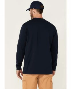 Hawx Men's Solid Navy Forge Long Sleeve Work Pocket T-Shirt 10 Hawx Men's Solid Navy Forge Long Sleeve Work Pocket T-Shirt -Hawx Shop 2000345275 410 P4