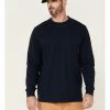 Hawx Men's Solid Navy Forge Long Sleeve Work Pocket T-Shirt - Tall  -Hawx Shop 2000345276 410 P1