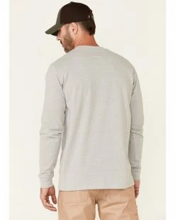 Hawx Men's Solid Light Grey Forge Long Sleeve Work Pocket T-Shirt - Tall -Hawx Shop 2000345551 025 P4