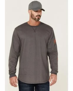 Hawx Men's FR Charcoal Logo Long Sleeve Work T-Shirt  -Hawx Shop 2000349472 022 P1 1