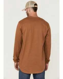 Hawx Men's FR Rust Copper Logo Long Sleeve Work T-Shirt - Tall  Russett -Hawx Shop 2000349738 215 P4