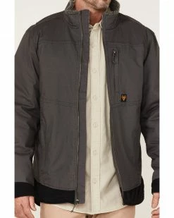 Hawx Men's Weather Ripstop Zip-Front Hooded Sherpa Work Jacket Charcoal 9 Hawx Men's Weather Ripstop Zip-Front Hooded Sherpa Work Jacket Charcoal -Hawx Shop 2000351537 022 P3