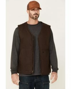 Hawx Men's Weathered Canvas Zip-Front Sherpa Lined Work Vest - Big Brown 11 Hawx Men's Weathered Canvas Zip-Front Sherpa Lined Work Vest - Big Brown -Hawx Shop 2000351544 200 P1 1