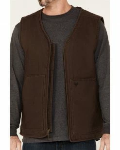 Hawx Men's Weathered Canvas Zip-Front Sherpa Lined Work Vest - Tall Brown 9 Hawx Men's Weathered Canvas Zip-Front Sherpa Lined Work Vest - Tall Brown -Hawx Shop 2000351545 200 P3