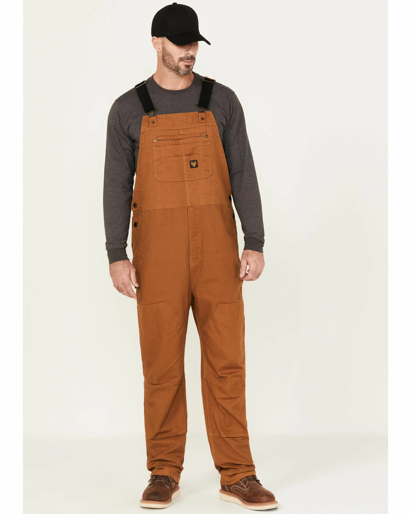 Hawx Men's Unlined Bib Overall Rust Copper 2 Hawx Men's Unlined Bib Overall Rust Copper