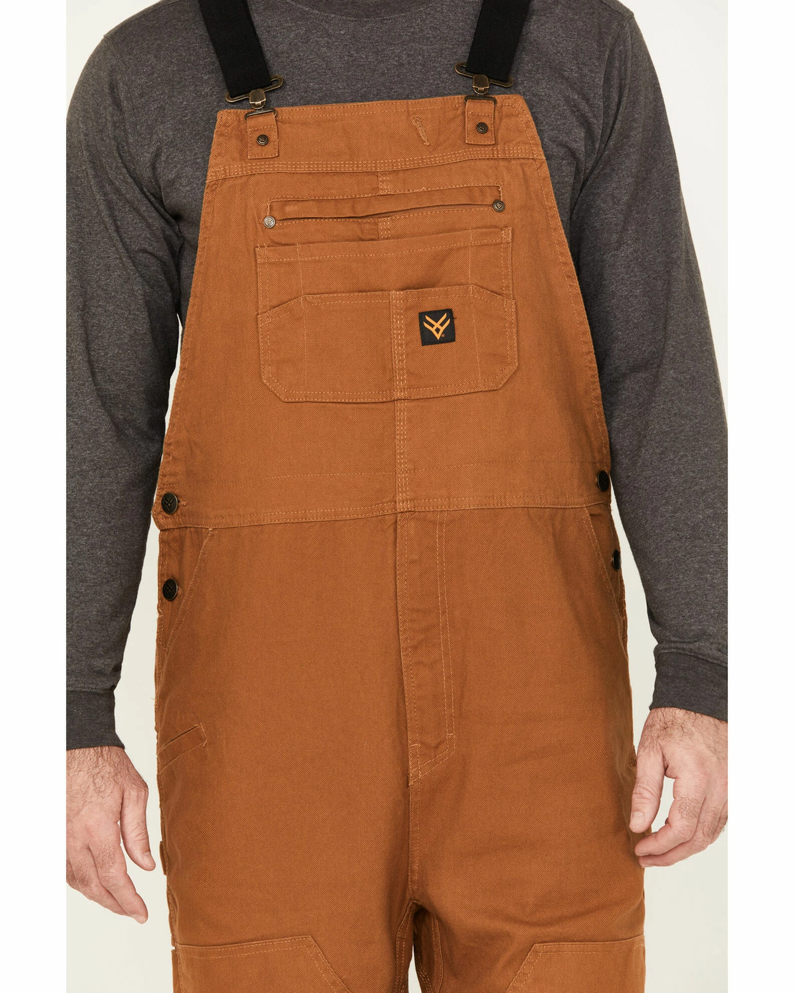 Hawx Men's Unlined Bib Overall Rust Copper 4 Hawx Men's Unlined Bib Overall Rust Copper - Image 3