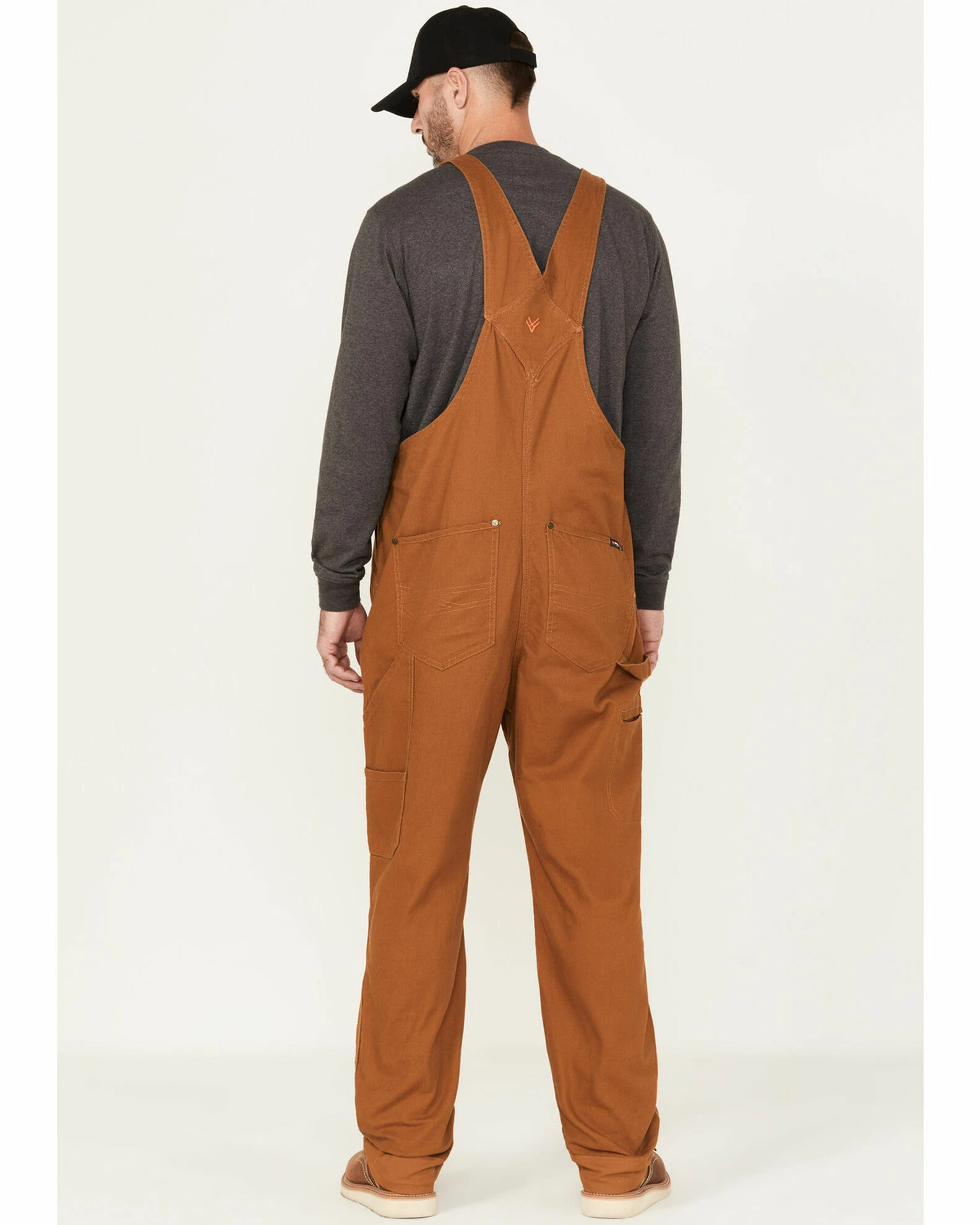 Hawx Men's Unlined Bib Overall Rust Copper 5 Hawx Men's Unlined Bib Overall Rust Copper - Image 4